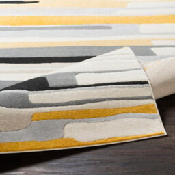 Livabliss City-Modern Yellow Grey Beige Graphic Living Dining Bedroom Rug 200 X 275 Cm Easy Care, Non Shedding - thumbnail 4