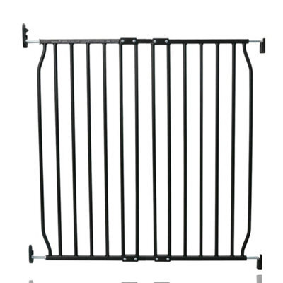 Safetots Eco Screw Fit Baby Gate, Black, 80Cm - 90Cm, Stair Gate For Toddler And Baby, Screw Fit Safety Barrier - image 1