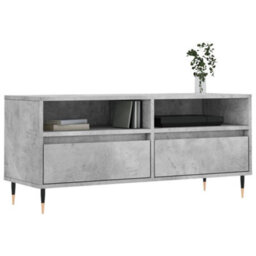 Berkfield Sturdy Tv Cabinet Concrete Grey 100X34.5X44.5 Cm Engineered Wood - thumbnail 3