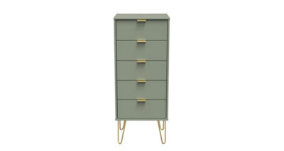 Fuji 5 Drawer Tallboy In Reed Green (Ready Assembled) - image 1