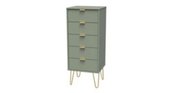 Fuji 5 Drawer Tallboy In Reed Green (Ready Assembled) - thumbnail 3