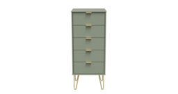 Fuji 5 Drawer Tallboy In Reed Green (Ready Assembled)
