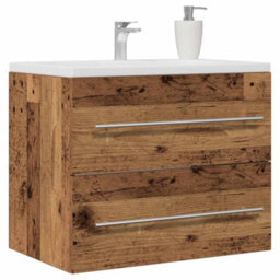 Berkfield Durable Bathroom Sink Cabinet Old Wood 60X38.5X48 Cm Engineered Wood - thumbnail 4