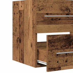 Berkfield Durable Bathroom Sink Cabinet Old Wood 60X38.5X48 Cm Engineered Wood - thumbnail 9