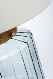Elegant White Shade Table Lamp With Polished Nickel Finish And Clear Glass Led Bulb - thumbnail 3