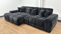 Stratus Interiors Jacob Bubble Cloud Sofa Set - Black Plush Comfy Sofa, Modern Living Room Furniture - 3 Seater Sofa Set - Cream - thumbnail 4