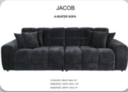 Stratus Interiors Jacob Bubble Cloud Sofa Set - Black Plush Comfy Sofa, Modern Living Room Furniture - 3 Seater Sofa Set - Cream - thumbnail 5