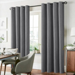 Ameha Charcoal 100%blackout Curtain 66''x72'' Soft Linen Texture Polyester Thermal Insulated Winter Summer Energy Saving Window Curtain - thumbnail 1