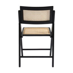 Where Saints Go Ltd Rory Folding Dining Chair, Natural Rattan, Black Folding Ash Frame By Where Saints Go - thumbnail 5