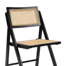 Where Saints Go Ltd Rory Folding Dining Chair, Natural Rattan, Black Folding Ash Frame By Where Saints Go - thumbnail 7