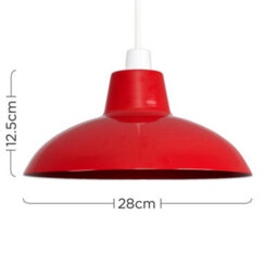 Valuelights Civic Retro Style Red Metal Easy Fit Ceiling Light Shade (D)28.8Cm - thumbnail 7
