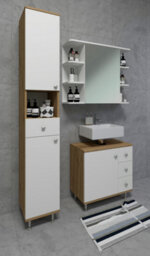 Vcm Bathroom Furniture Bathroom Cabinet Drawer Nilosi - thumbnail 4