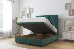 "Comfort Royal Emerald Plush Ottoman Bed Base With 26"" Strutted Headboard 4' Small Double" - thumbnail 2