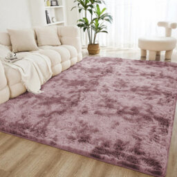 Ameha Non Slip Shaggy Rugs Soft Fluffy Tye Dye Pink/lilac 200X290 Cm Area Rug Bedroom Non Slip Carpets - thumbnail 6