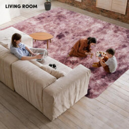 Ameha Non Slip Shaggy Rugs Soft Fluffy Tye Dye Pink/lilac 200X290 Cm Area Rug Bedroom Non Slip Carpets - thumbnail 8