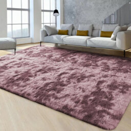 Ameha Non Slip Shaggy Rugs Soft Fluffy Tye Dye Pink/lilac 200X290 Cm Area Rug Bedroom Non Slip Carpets - thumbnail 4