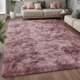 Ameha Non Slip Shaggy Rugs Soft Fluffy Tye Dye Pink/lilac 200X290 Cm Area Rug Bedroom Non Slip Carpets - thumbnail 5