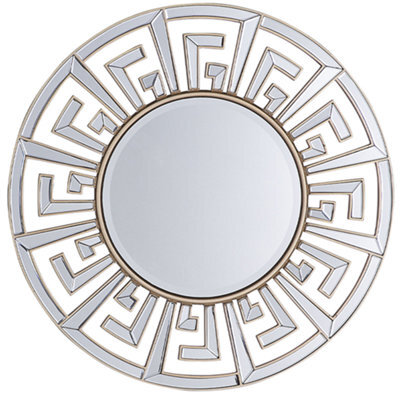 Beliani Wall Mirror Flers 70 Cm 70 Cm Metal Gold - image 1