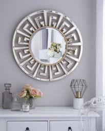 Beliani Wall Mirror Flers 70 Cm 70 Cm Metal Gold - thumbnail 2