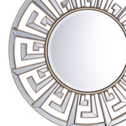 Beliani Wall Mirror Flers 70 Cm 70 Cm Metal Gold - thumbnail 5