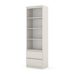 Arte Maja 60Cm Tall Cabinet - Cashmere, Slim Storage Tower With Shelves And Drawers - thumbnail 1