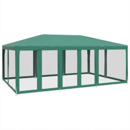 Walplus Party Tent Garden Gazebo Canopy With 10 Mesh Sidewalls Green 6X4 M Hdpe - thumbnail 2