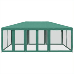Walplus Party Tent Garden Gazebo Canopy With 10 Mesh Sidewalls Green 6X4 M Hdpe - thumbnail 3