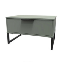 Beijing 1 Drawer Midi Bedside Cabinet In Reed Green (Ready Assembled) - thumbnail 3