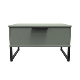 Beijing 1 Drawer Midi Bedside Cabinet In Reed Green (Ready Assembled) - thumbnail 1