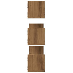 Berkfield Wall Shelves 3 Pcs Artisian Oak 80X18X18 Cm Engineered Wood - thumbnail 5