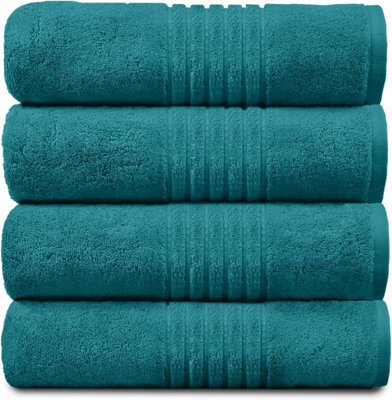 Gc Gaveno Cavailia Hampton Royal 4 Pack Jumbo Bath Sheet 80X170 Teal Egyptian Cotton Premier Super Absorbent Towel - image 1