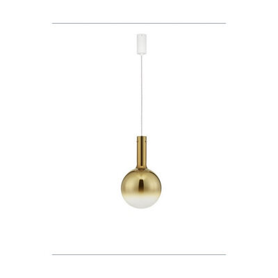 Luminosa Lighting Luminosa Nostos Globe Pendant Ceiling Light Gold, Matt White Triac Dimmable Led 6W 330Lm 3000K - image 1