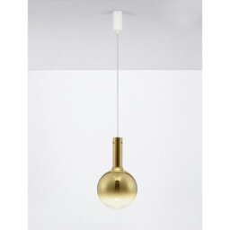 Luminosa Lighting Luminosa Nostos Globe Pendant Ceiling Light Gold, Matt White Triac Dimmable Led 6W 330Lm 3000K - thumbnail 4