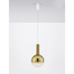 Luminosa Lighting Luminosa Nostos Globe Pendant Ceiling Light Gold, Matt White Triac Dimmable Led 6W 330Lm 3000K - thumbnail 3