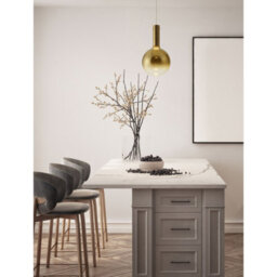 Luminosa Lighting Luminosa Nostos Globe Pendant Ceiling Light Gold, Matt White Triac Dimmable Led 6W 330Lm 3000K - thumbnail 2