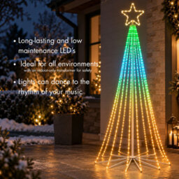 Pegdev 2.4M Rgb Led Christmas Cone Tree Light 804 Leds With App Control - thumbnail 4