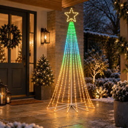 Pegdev 2.4M Rgb Led Christmas Cone Tree Light 804 Leds With App Control - thumbnail 2
