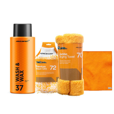 Mclaren Wash & Wax 500Ml+Wash Mitt+Standard Micro Fiber Cloth+Jumbo Drying Towel - image 1