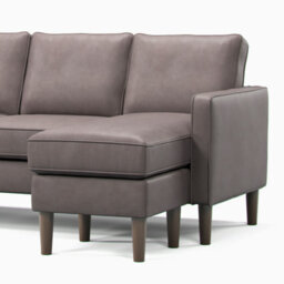 Furnishings For Less UK Bexhill Grey Faux Leather Reversible L Shaped 3 Seater Corner Sofa - thumbnail 4