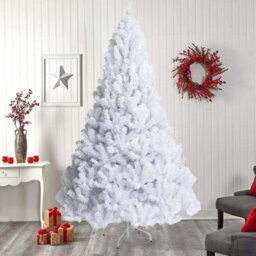 Prime Plus 7Ft (1000 Tips) Artificial Christmas Tree Xmas Pine Tree With Metal Stand White - thumbnail 2