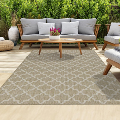 Homeart Outdoor Rugs Easy Cleaning Area Rugs For Balcony,garden,picnic,uv Weather Resistant Beige Cream, 200 X 290 Cm - image 1
