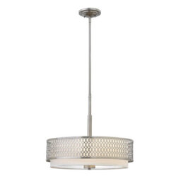 Luminosa Lighting Elstead Hinkley Fredrick Ramond Jules 3 Light Pendant / Semi-Flush Brushed Nickel - thumbnail 1