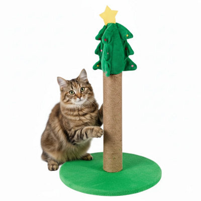 Urbn-Living Urbnliving Christmas Tree Cat Scratching Post Sisal Scratcher Festive Pet Winter Toy - 50Cm - image 1