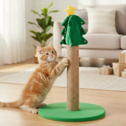 Urbn-Living Urbnliving Christmas Tree Cat Scratching Post Sisal Scratcher Festive Pet Winter Toy - 50Cm - thumbnail 3