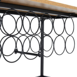 Living And Home 3 Tier Kitchen Storage Trolley Serving Cart With Wine Rack - thumbnail 4