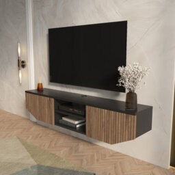 Decorotika Hera Floating Tv Unit For Tvs Up To 55 Inches Black Alina - thumbnail 3
