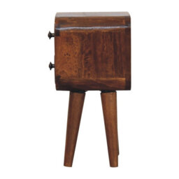 Artisan Furniture Solid Wood Extra Mini Curved Chestnut Bedside - thumbnail 9