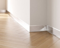 Ilcom Stainless Steel Skirting Board F60mm X 2700mm - Silver Brushed - thumbnail 4