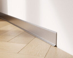 Ilcom Stainless Steel Skirting Board F60mm X 2700mm - Silver Brushed - thumbnail 2