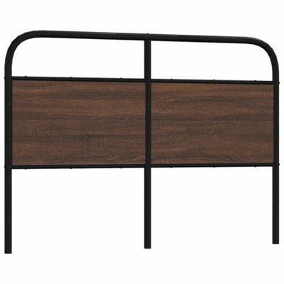 Berkfield Headboard Brown Oak 135 Cm Steel And Engineered Wood - image 1